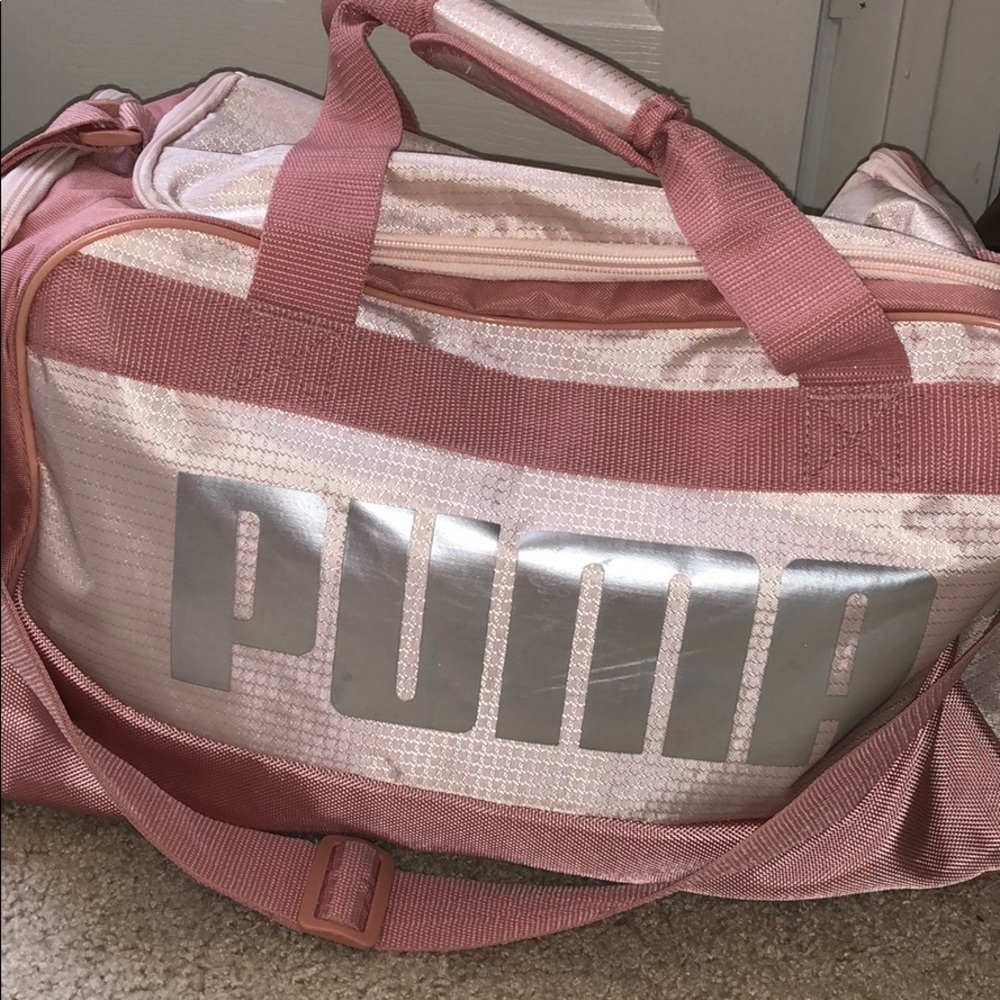 Puma pink duffel bag